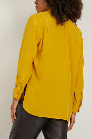Nili Lotan Tops Julien Shirt in Mustard
