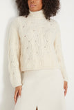 Tanya Taylor Sweaters Opaline Knit Top in Cream Tanya Taylor Opaline Knit Top in Cream