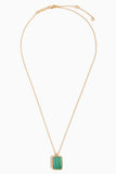 Otiumberg Malachite Tag Pendant in Gold