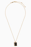 Otiumberg Onyx Tag Pendant Necklace in Gold