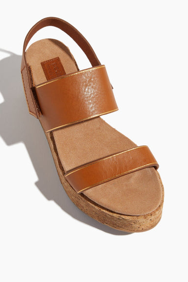 Pedro Garcia Wedges Nur Sandal in Teak Vachetta Pedro Garcia Nur Sandal in Teak Vachetta