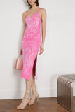 PH5 Casual Dresses Jasmine Denim Print Tank Dress in Barbie Pink PH5 Jasmine Denim Print Tank Dress in Barbie Pink