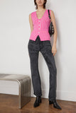 PH5 Tops Marigold Denim Print Vest in Barbie Pink PH5 Marigold Denim Print Vest in Barbie Pink