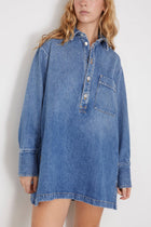 Plan C Tops Long Sleeve Shirt in Indigo Plan C Long Sleeve Shirt in Indigo