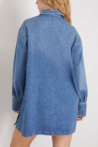 Plan C Tops Long Sleeve Shirt in Indigo Plan C Long Sleeve Shirt in Indigo