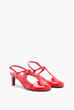 Plan C Heel Sandal in Vermilion Red