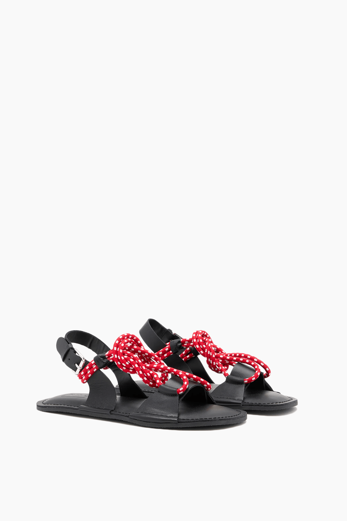 Plan C Rope Sandal in Red White