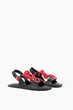 Plan C Rope Sandal in Red White