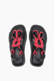 Plan C Rope Sandal in Red White