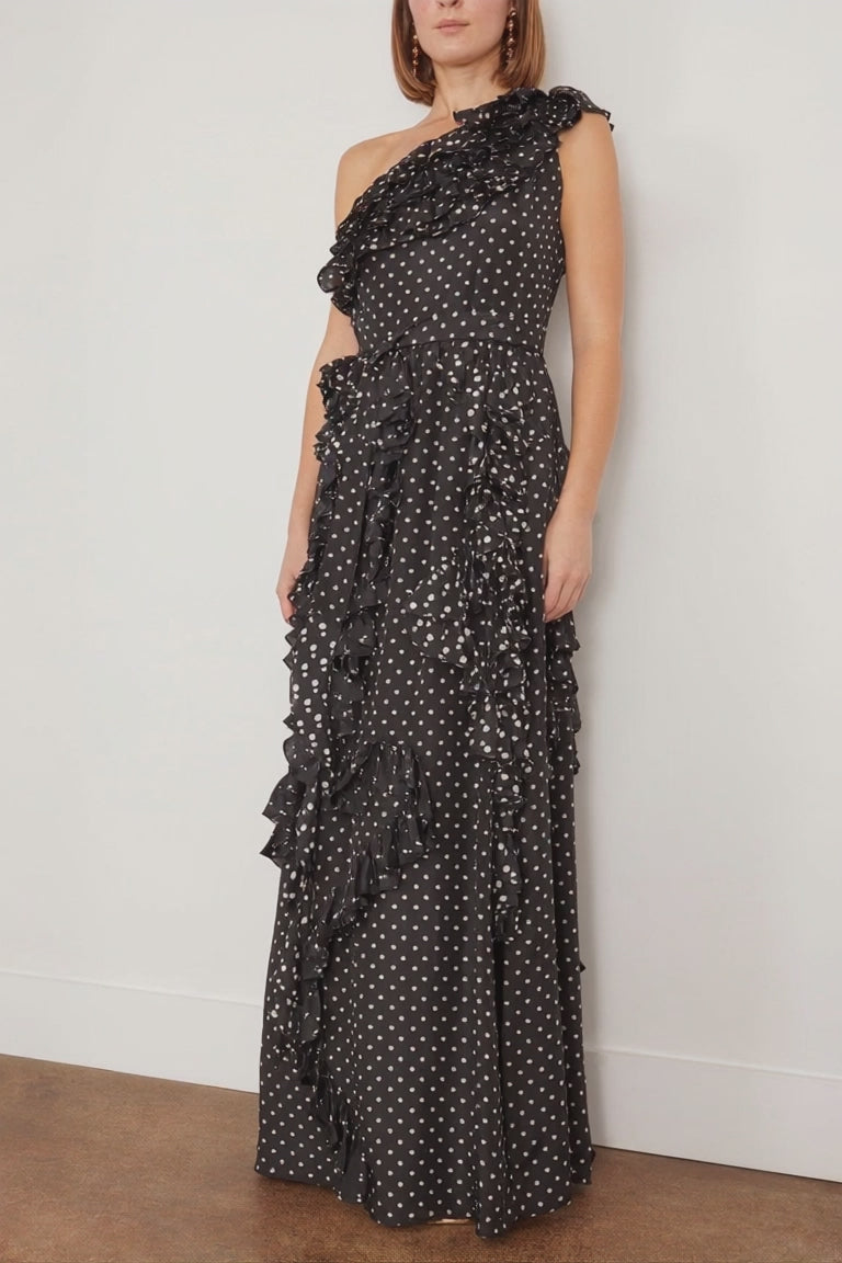 Angela Gown in Noir/Ivory