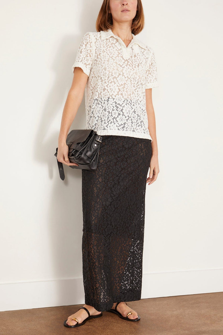 Proenza Schouler Skirts Jasmine Stretch Lace Skirt in Black Proenza Schouler Jasmine Stretch Lace Skirt in Black