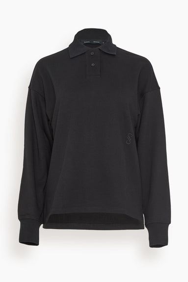 Proenza Schouler Tops Brooks Polo in Black Proenza Schouler Brooks Polo in Black