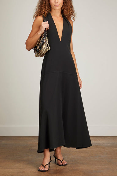 Proenza Schouler Dresses Matte Viscose Crepe Twist Back Dress in Black