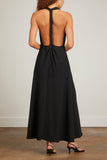 Proenza Schouler Dresses Matte Viscose Crepe Twist Back Dress in Black