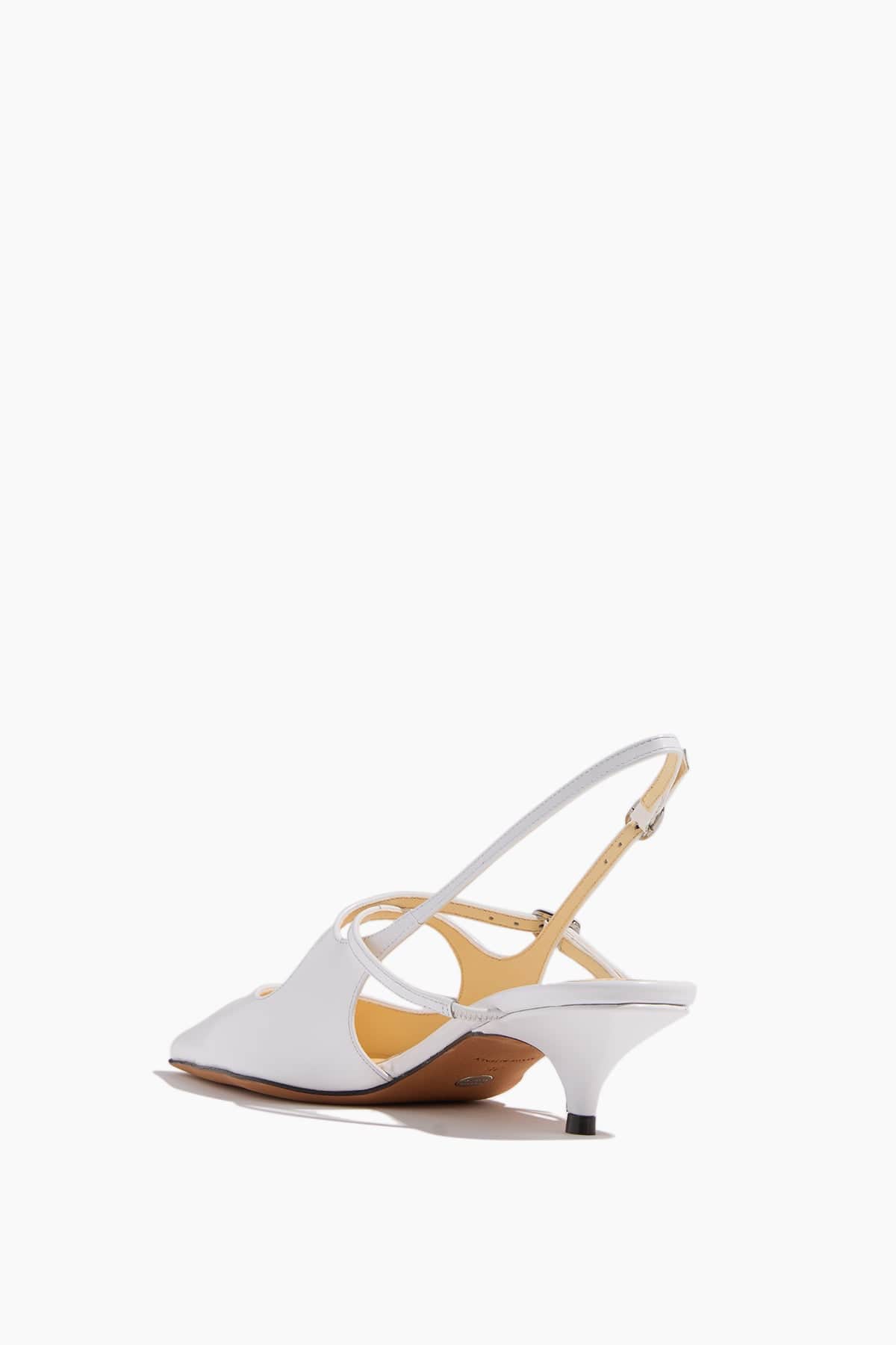 Proenza Schouler Slash Crossover Slingback Pumps in White