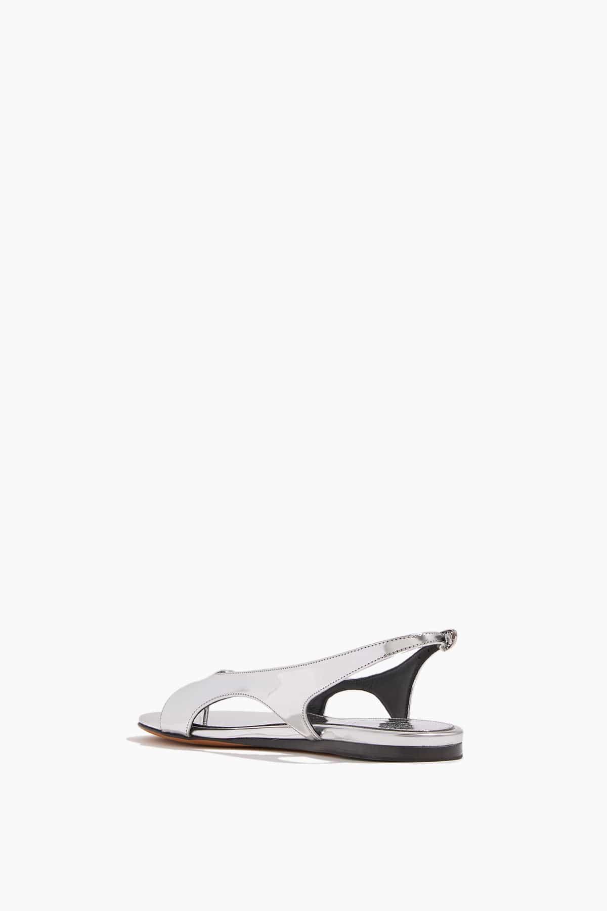 Proenza Schouler Slash Flat Thong Sandals in Silver
