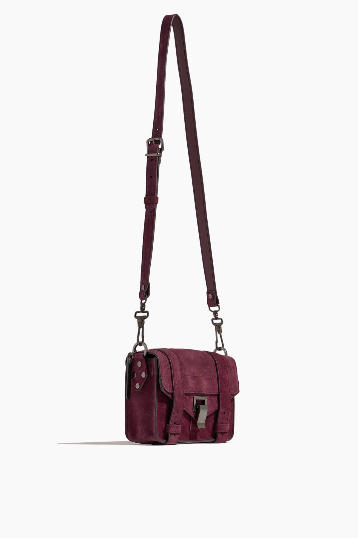 Proenza Schouler Cross Body Bags Suede Mini PS1 Crossbody Bag in Bordeaux Proenza Schouler Suede Mini PS1 Crossbody Bag in Bordeaux