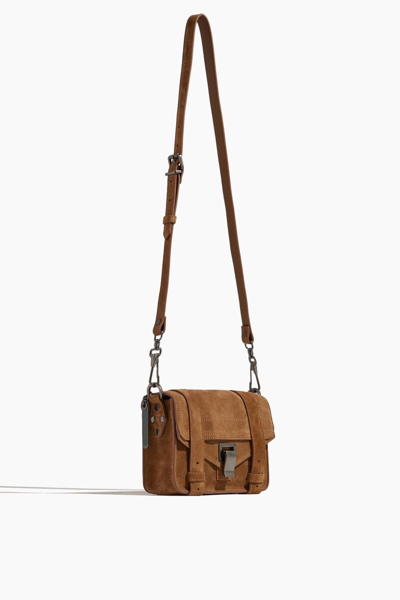 Proenza Schouler Suede Mini PS1 Crossbody Bag in Walnut Hampden