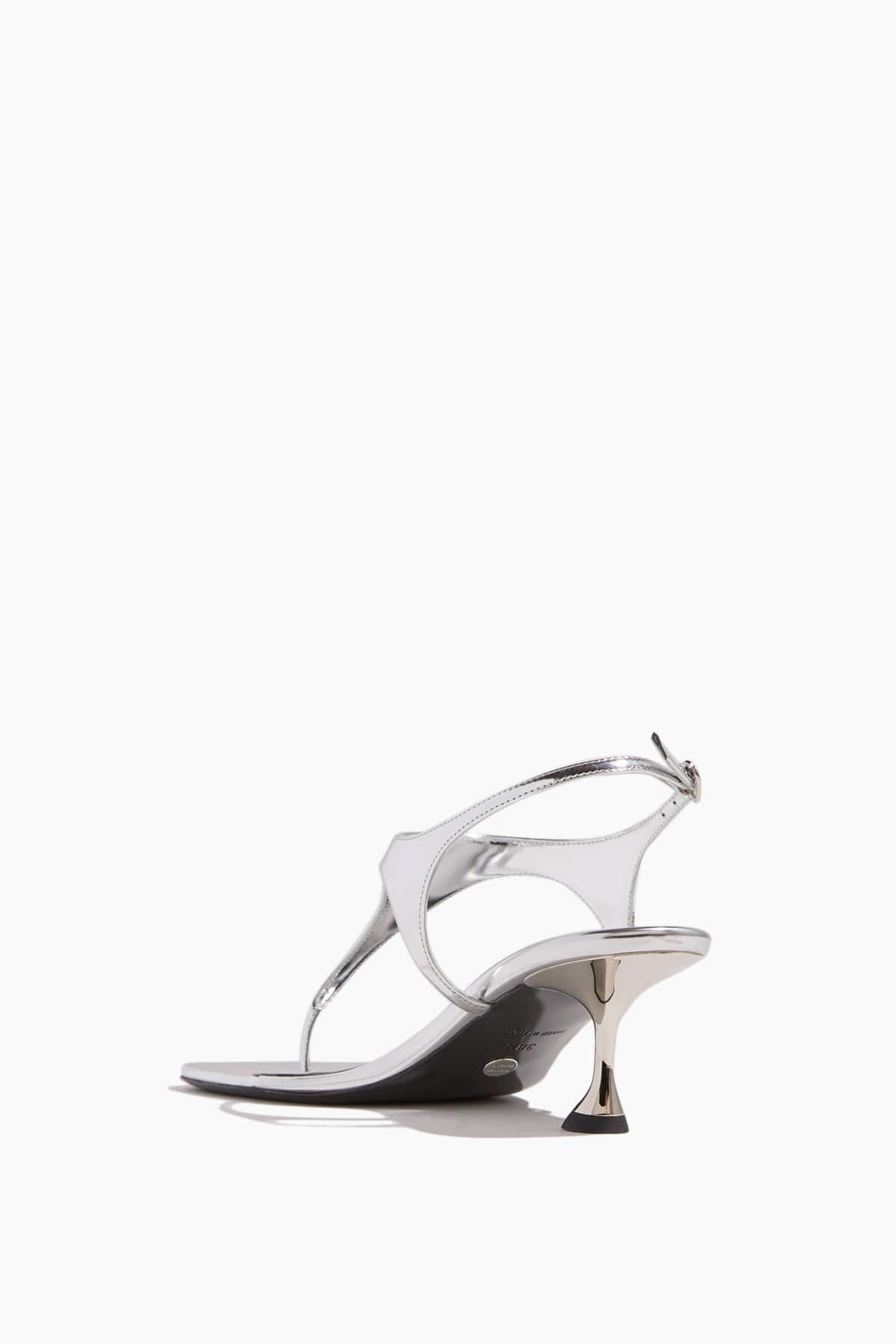 Proenza Schouler Tee Thong Sandals in Silver
