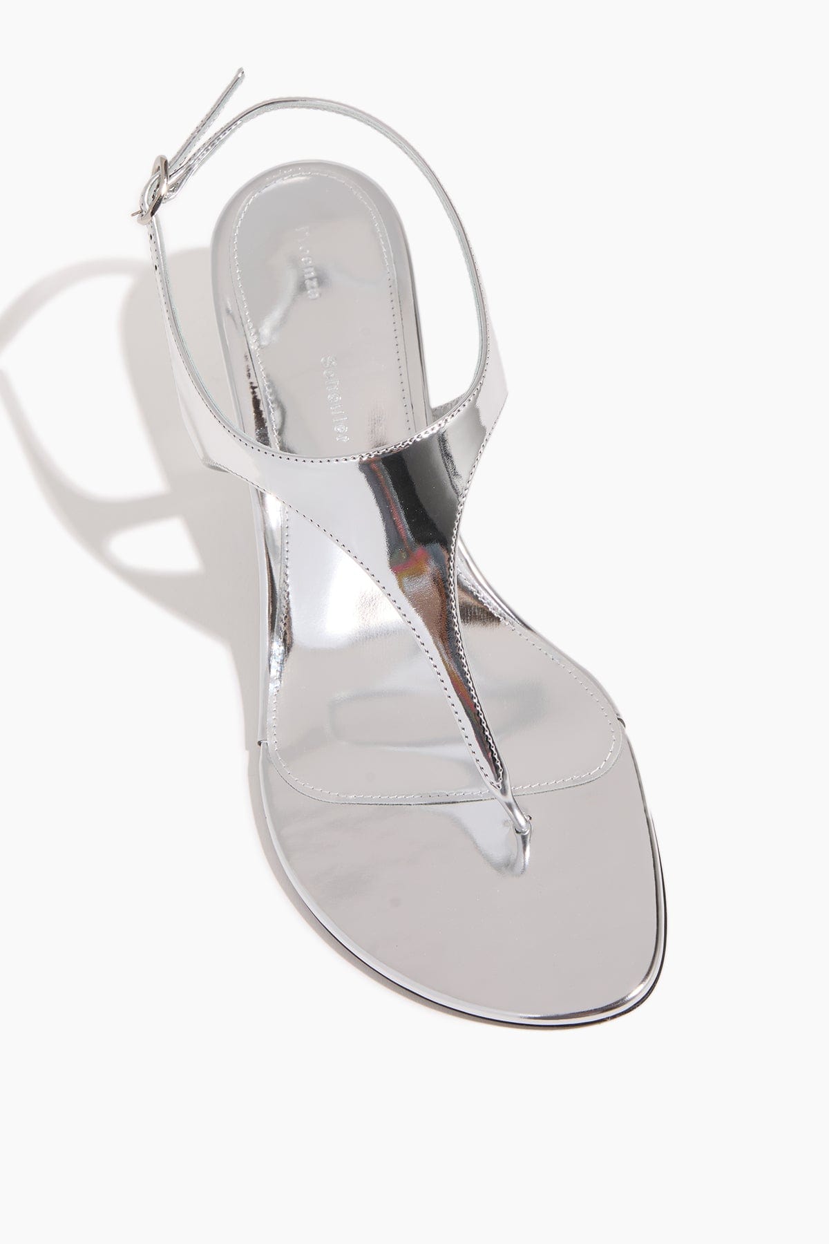 Proenza Schouler Tee Thong Sandals in Silver