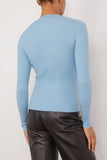 Proenza Schouler Sweaters Agnes Henley Sweater in Light Blue Proenza Schouler Agnes Henley Sweater in Light Blue