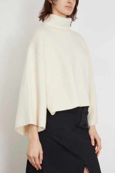 Proenza Schouler Sweaters Double Face Eco Cashmere Sweater in Ivory