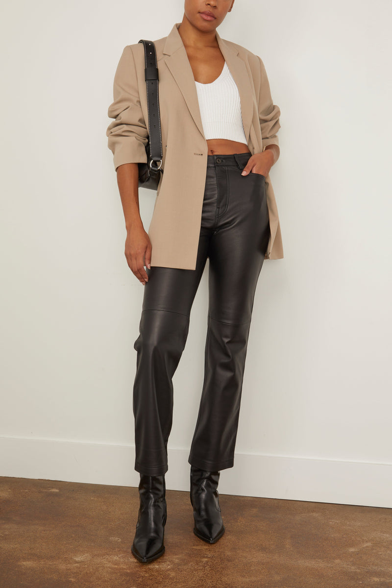 Petite Fit Faux Leather Trousers - 3 Colours - Just $7