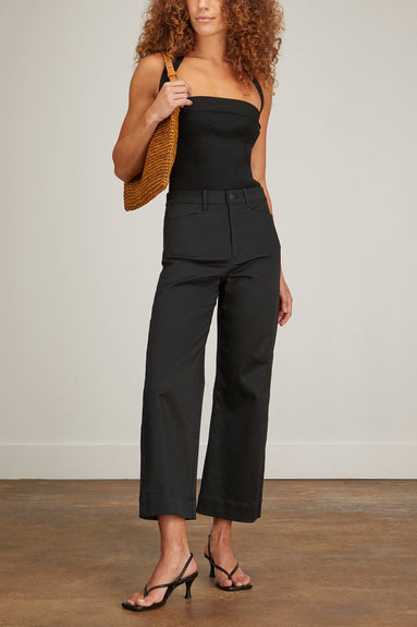 Proenza Schouler White Label Pants Cotton Twill Culotte in Black