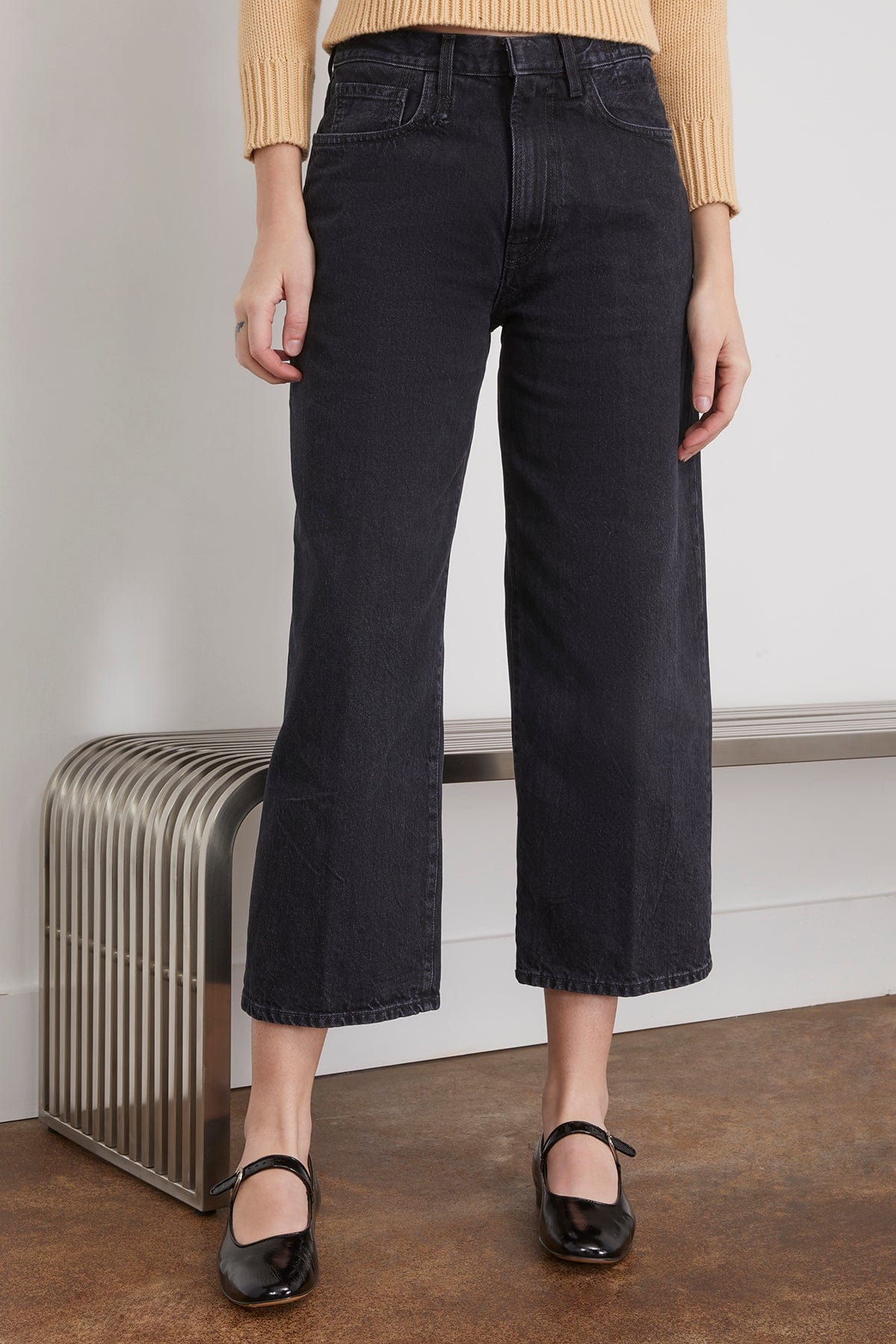 R13 Jeans Ankle D'Arcy Jean in Onyx Black