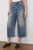 R13 Pants Crop Wideleg Jean in Clinton Blue