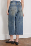 R13 Pants Crop Wideleg Jean in Clinton Blue