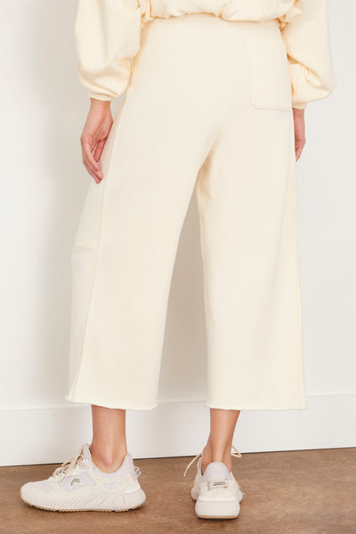 R13 Pants Cropped Pleated Sweatpant in Natural R13 Cropped Pleated Sweatpant in Natural