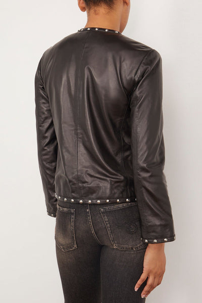 R13 Jackets Cropped Slouch Jacket in Black Leather R13 Cropped Slouch Jacket in Black Leather