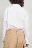 R13 Tops Crossover Bubble Shirt in White R13 Crossover Bubble Shirt in White