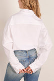 R13 Crossover Bubble Shirt in White
