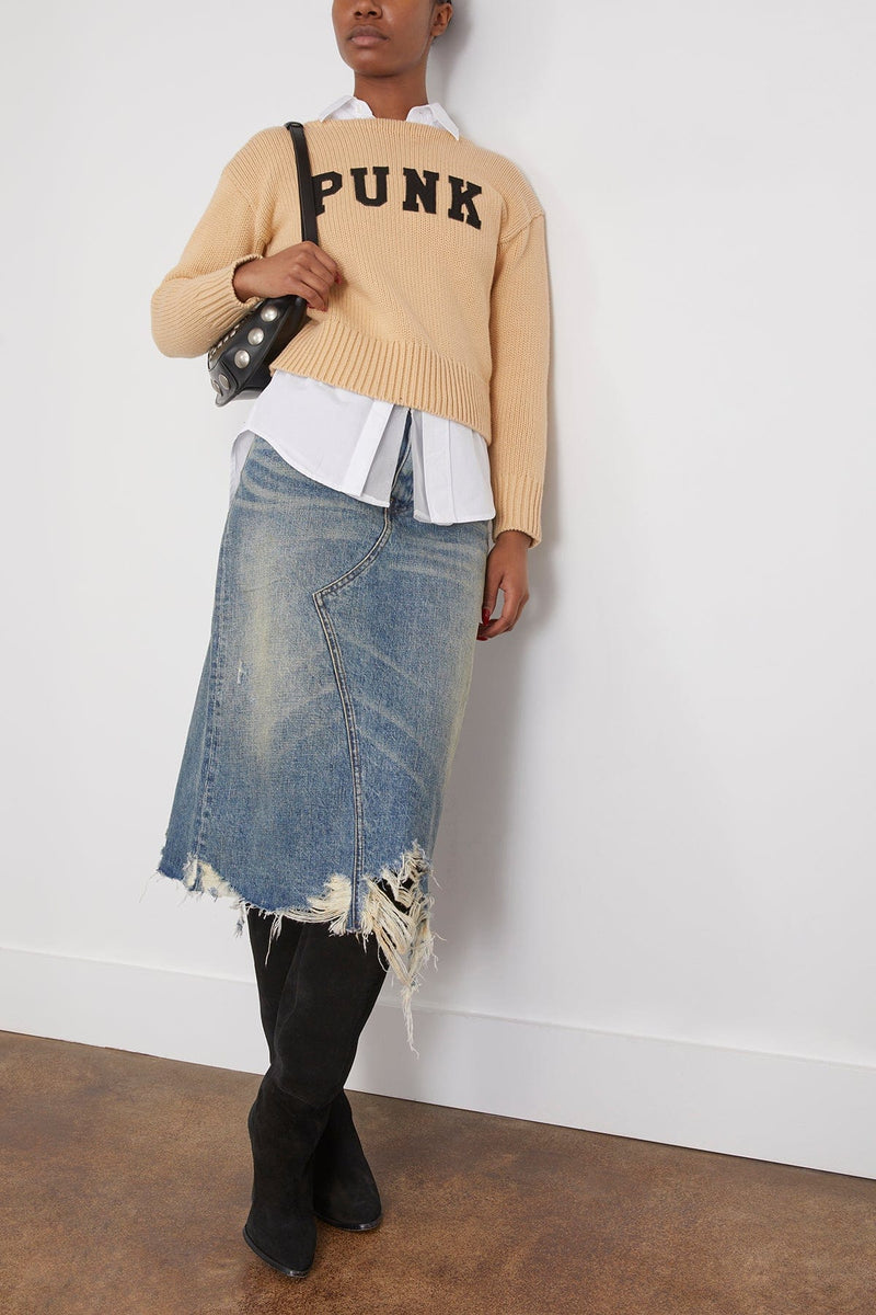 Zadie distressed shop denim skirt