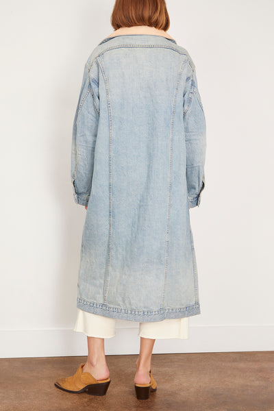 Kat Trucker Coat in Corbet Blue