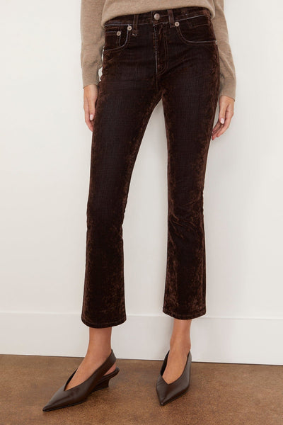 R13 Jeans Kick Fit Jean in Flocked Brown R13 Kick Fit Jean in Flocked Brown