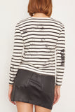 R13 Tops Patch Breton Long Sleeve Tee in Black and White Stripe R13 Patch Breton Long Sleeve Tee in Black and White Stripe