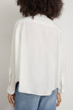 R13 Tops Twisted Neck Shirt in White R13 Twisted Neck Shirt in White