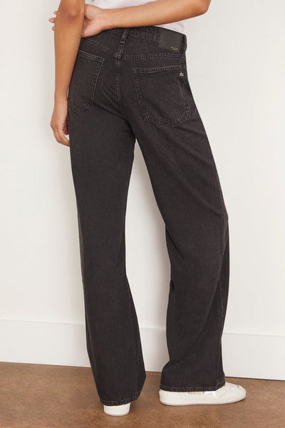 Rag And Bone Jeans Featherweight Logan Mid-Rise Wide Leg Jean in Jet Black Rag and Bone Featherweight Logan Mid-Rise Wide Leg Jean in Jet Black