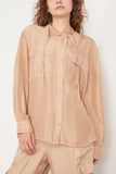 Raquel Allegra Tops Westwood Shirt Jacket in Khaki Raquel Allegra Westwood Shirt Jacket in Khaki