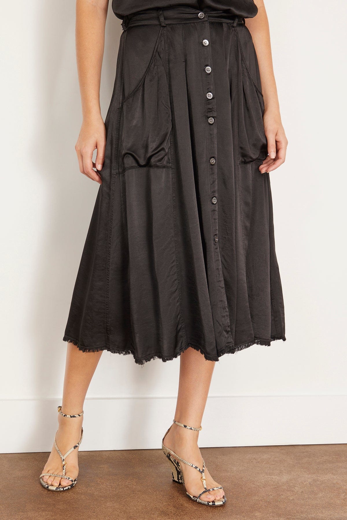 Raquel Allegra Skirts Franklin Skirt in Black Raquel Allegra Franklin Skirt in Black