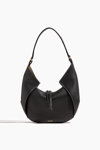 Riva Mini Small Pebble Grain Bag in Black