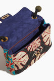 Rianna & Nina Top Handle Bags One of a Kind Bonbon Embroidery Bag in Black Strap/Burgundy Flap Rianna & Nina One of a Kind Bonbon Embroidery Bag in Black Strap/Burgundy Flap