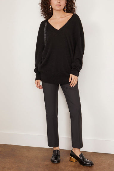 Rohe Pants Cigarette Leg Trousers in Black Rohe Cigarette Leg Trousers in Black