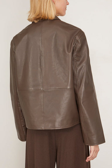 Rohe Jackets Leather Jacket With Patch Pockets in Earth Rohe Leather Jacket With Patch Pockets in Earth