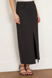 Rohe Skirts Long Skirt with Denim Details in Black Rohe Long Skirt with Denim Details in Black