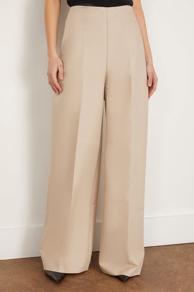 Rohe Pants Palazzo Leg Shaped Trousers in Sand Rohe Palazzo Leg Shaped Trousers in Sand