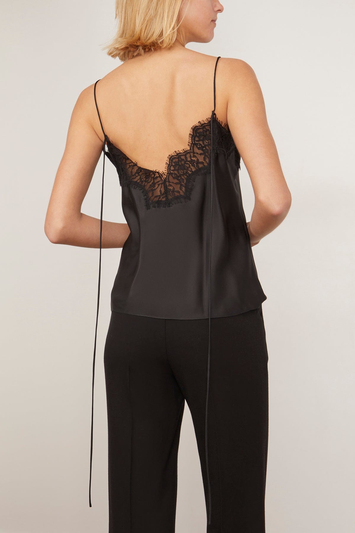 Rohe Tops Silk Lace Camisole Top in Black Rohe Silk Lace Camisole Top in Black